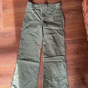 J. Crew Factory Lizzie Olive Wide-Leg Pants